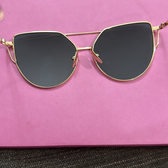 metal double bridge aviator-style sunglasses - Picture 3 of 3